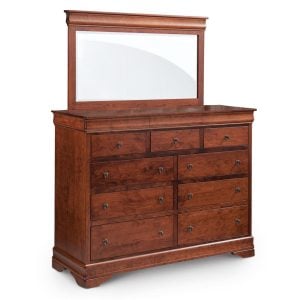 Simply Amish MELP43-70B Louis Philippe 9-Drawer Bureau, 72"