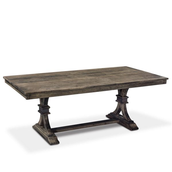 Simply Amish ETMTG-H01D28-Q Montgomery Trestle Table w/ 18" Stationary Butterfly Leaf on each leaf