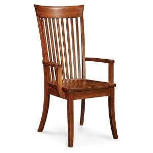 Simply Amish SALOA-L Loft Arm Chair w/ Leather Cushion Seat