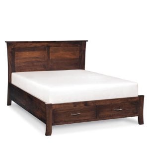 Simply Amish SBGAR-05F5 Garrett Panel Twin Bed with Footboard Storage
