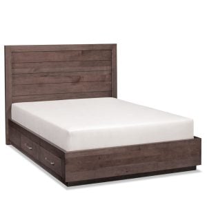 Simply Amish SBIRN-26S5 Ironwood Planked Twin Storage Bed
