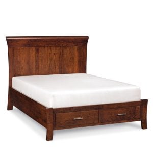 Simply Amish SBLF2-05F4 Loft II Twin Panel Bed with Footboard Storage