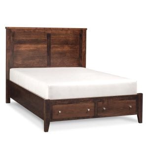 Simply Amish SBPAR-21F5 Parkdale Twin 2-Panel Bed with Footboard Storage
