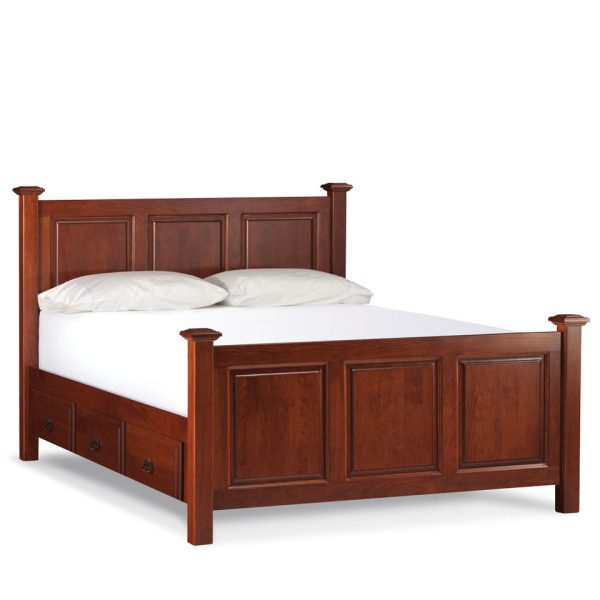Simply Amish SBRPB-05B5 Raised-Panel Twin Bed