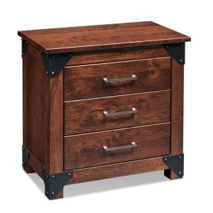 Simply Amish SNKOD-02C1 Kodiak Nightstand with Drawers, Standard