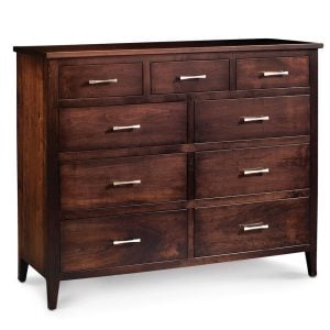 Simply Amish SSCRA-08J3 Crawford 9-Drawer Dresser, 72"w