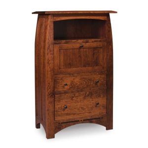 Simply Amish WDASP-08G0 Aspen Laptop Cabinet with File Drawer and Inlay