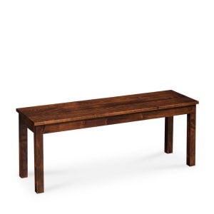 Simply Amish ECSHE-16F-L Sheffield Dining Bench, 80" w/ Leather Cushion Seat