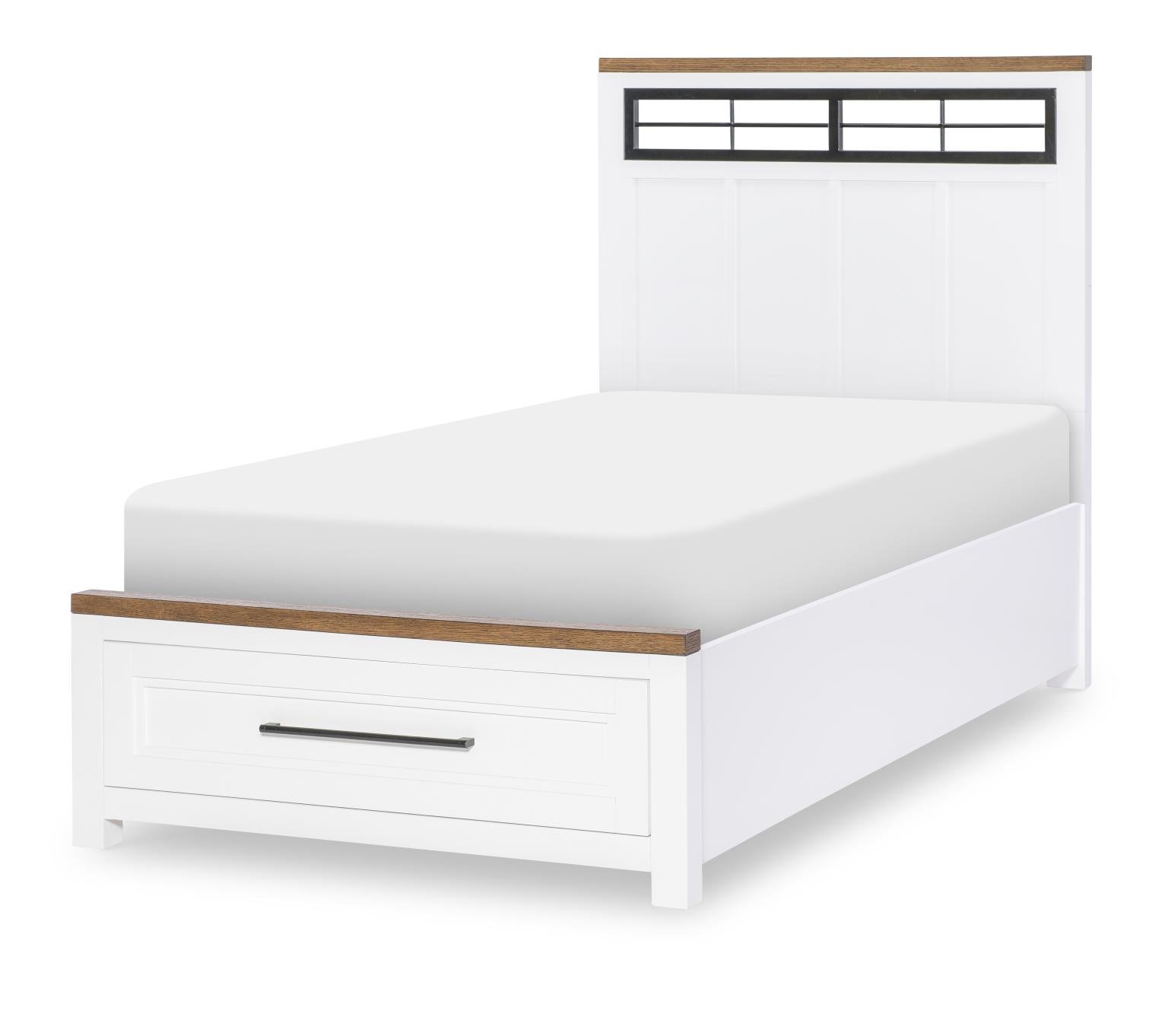 Legacy Classic Kids 1568-4203K Dutton Complete Metalwork Panel Bed w/ Storage Footboard Twin