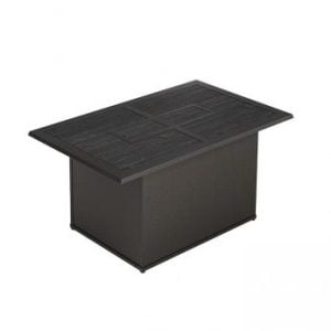 Tropitone Furniture 632153FPL-24 Crestwood 50" x 30" Rectangular, 24" HT, Match Lit Fire Pit