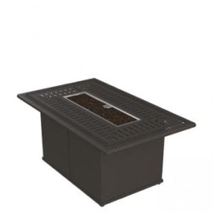 Tropitone Furniture 801753FP-24 Spectrum 53" x 32" Rectangular Fire Pit, Built-In Ignitor