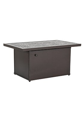 Tropitone Furniture 282053FPL-24 Arazzo 50" x 30" Rectangular, 24" HT, Match Lit Fire Pit