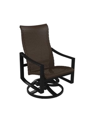 Tropitone Furniture 381570WS Kenzo Woven High Back Swivel Rocker