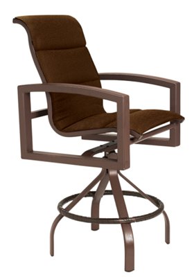 Tropitone Furniture 740527PS-28 Lakeside Padded Sling Swivel Bar Stool