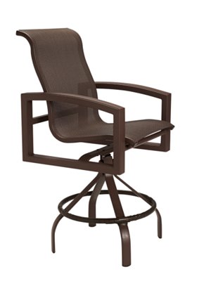 Tropitone Furniture 740527-28 Lakeside Sling Swivel Bar Stool