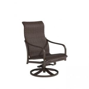 Tropitone Furniture 682370WS Andover Woven Bucket High Back Swivel Rocker