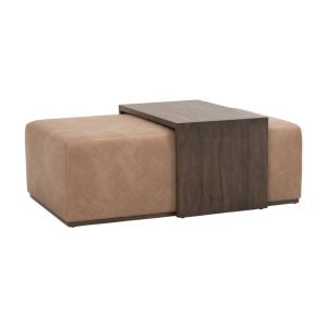 Essentials For Living 6042.BBRN/IVT Dovetail Upholstered Coffee Table