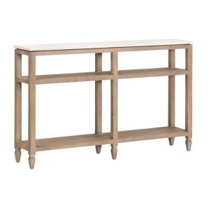 Essentials For Living 8016-N.SGRY-PNE/WHTQ Emerie Narrow Console Table