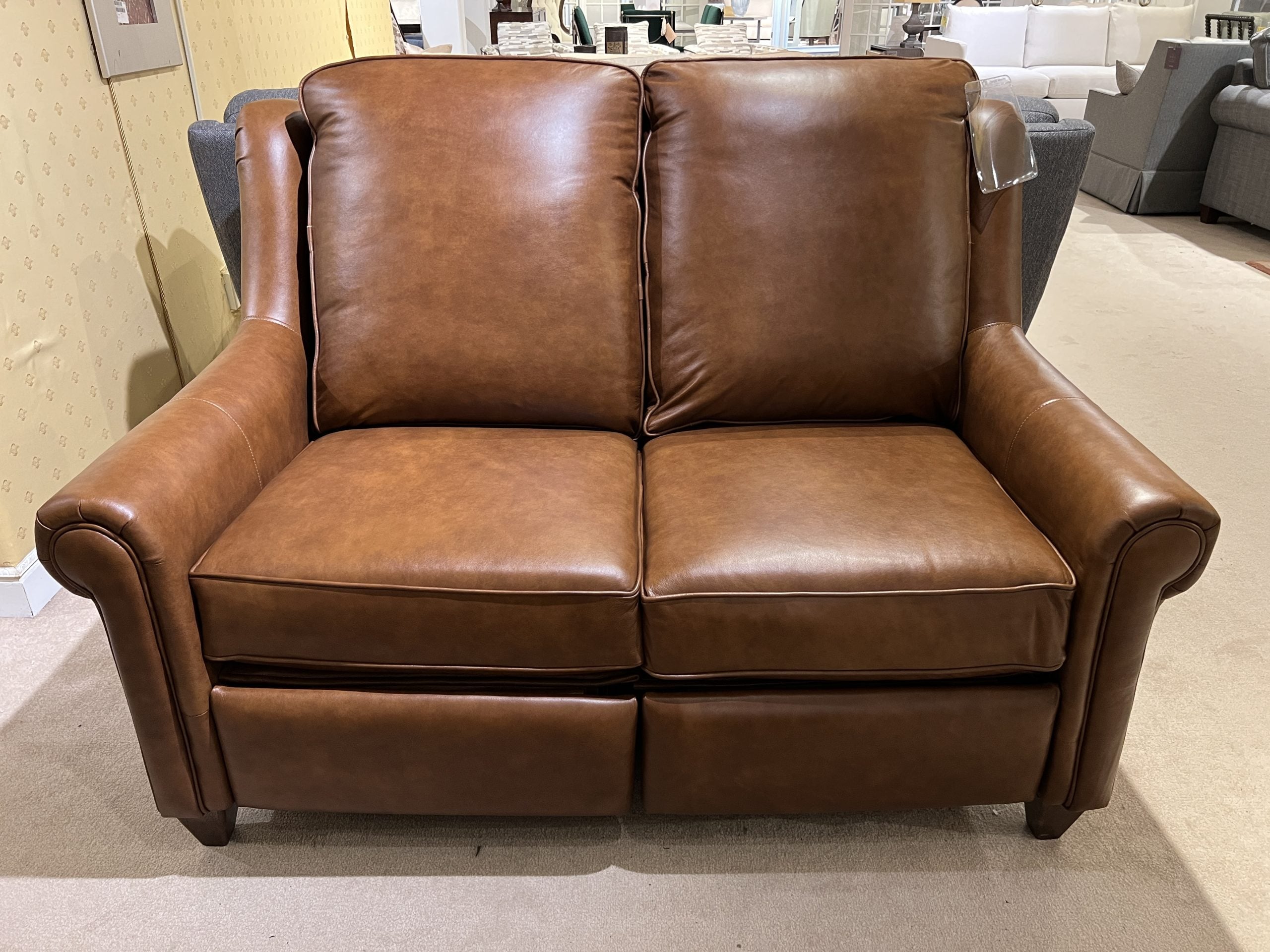 Bassett Furniture M00042TML Living Room Reclining Loveseat Hickory