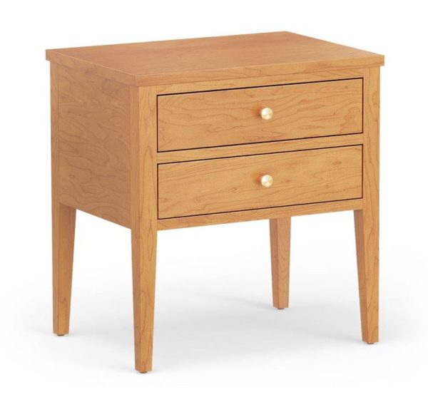 Simply Amish SNHAE-02B1 Harper 2-Drawer Nightstand