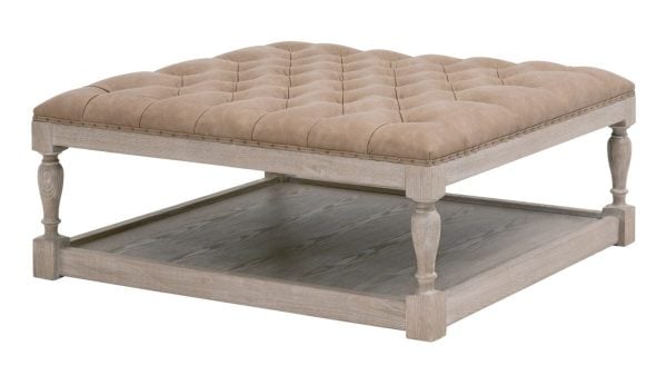 Essentials For Living 6429UP.IVT-BT/NG Townsend Tufted Upholstered Coffee Table