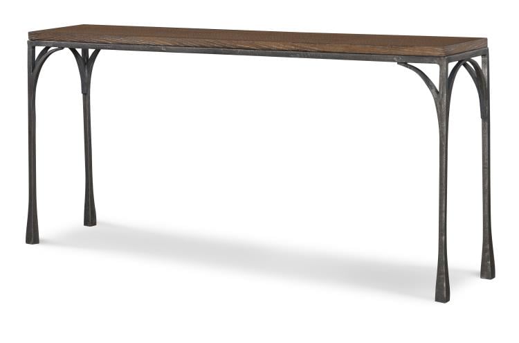 Century Furniture 70A-726-V1 Mesa Flat Iron Console Table Napa Cerused