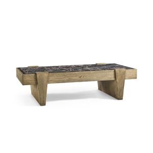 Jonathan Charles 491263-FDO Echo Canyon Marble Rectangular Cocktail Table