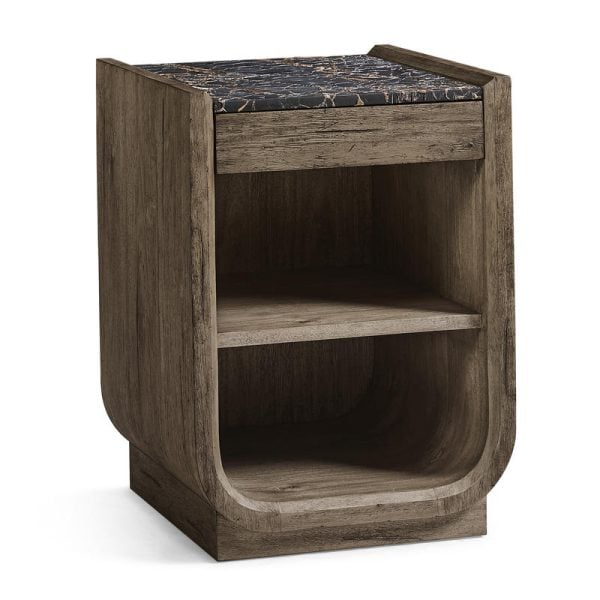 Jonathan Charles 491270-TDA Stone Ridge Narrow Nightstand Dark