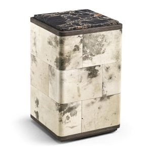 Jonathan Charles 500556-BWP Truett Low Pedestal Table Black And White