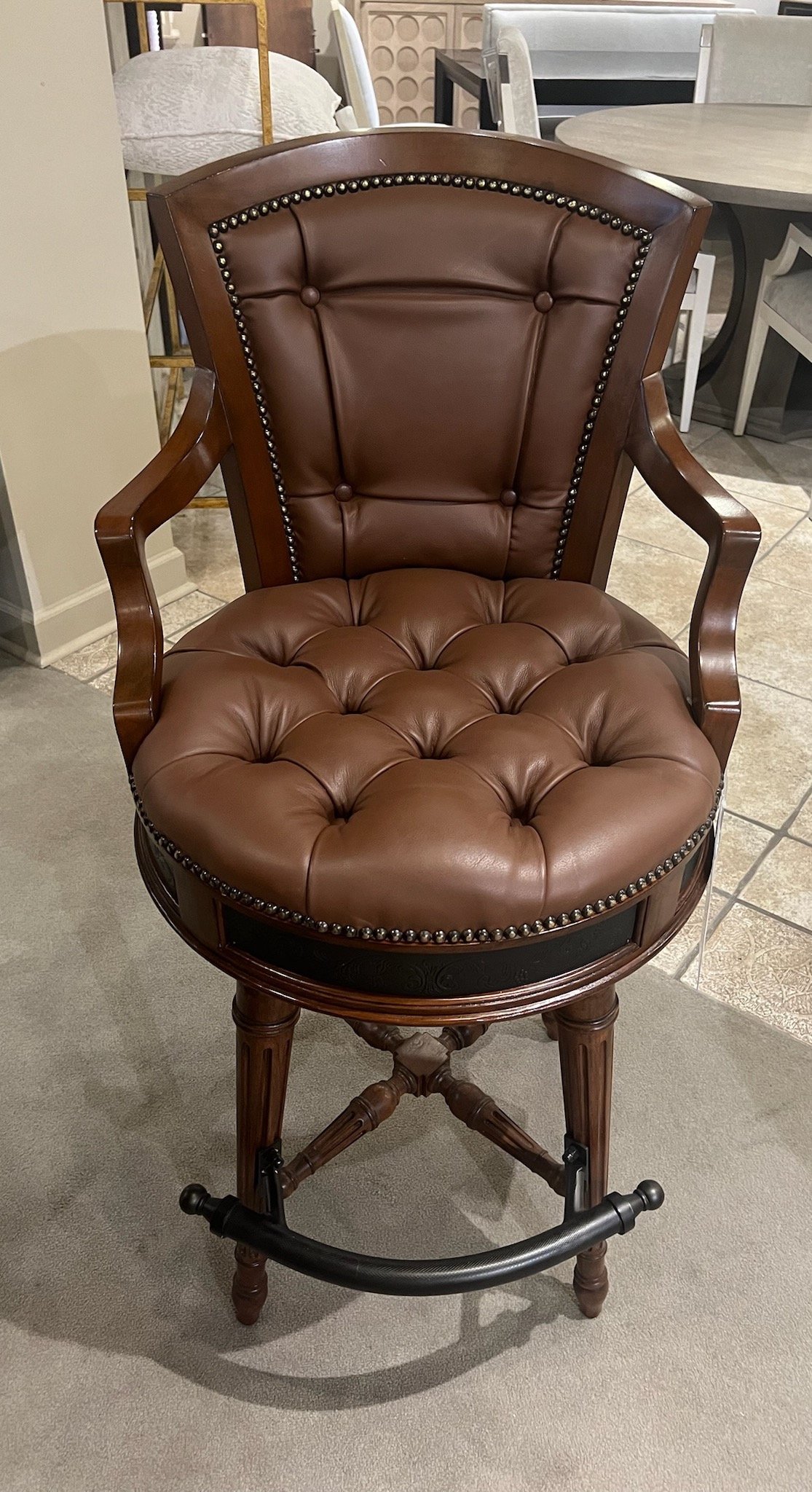 Maitland Smith 8114 42 Dining Room Tudor Barstool at Factory Outlets by Hickory Park