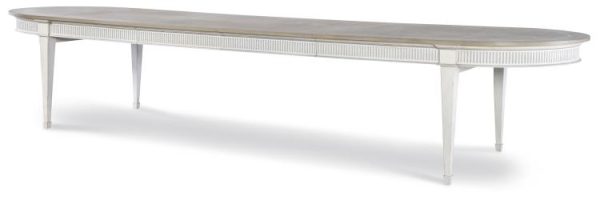 Century Furniture MN5445-V2 Barrington Dining Table White Silver