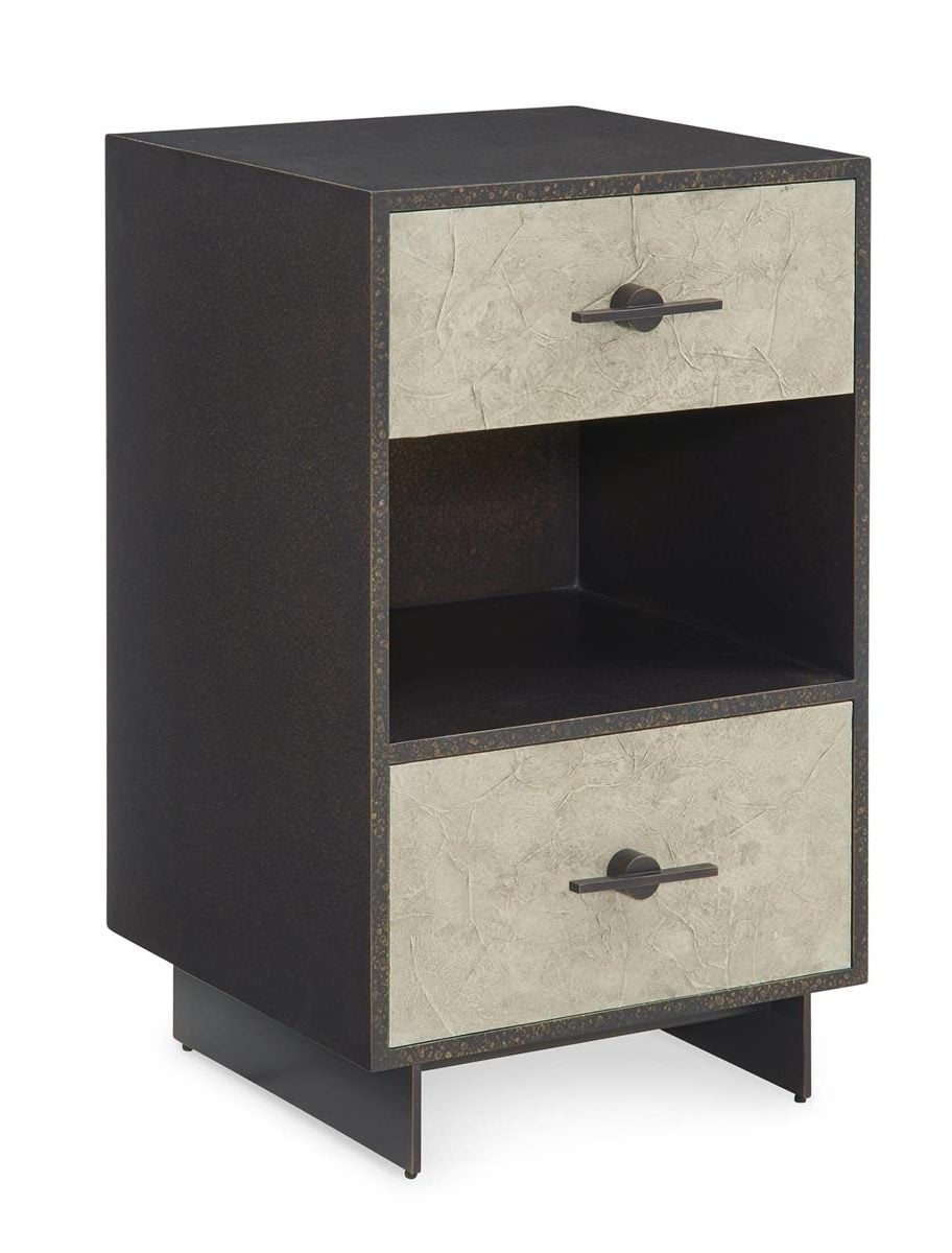 John Richard EUR-01-0499 Nouvelle Two Drawer Nightstand Small