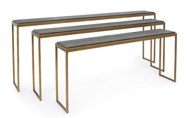 John Richard EUR-02-0335 Greystoke Nesting Console Tables Set of Three John Richard EUR-02-0335 Greystoke Nesting Console Tables Set of Three