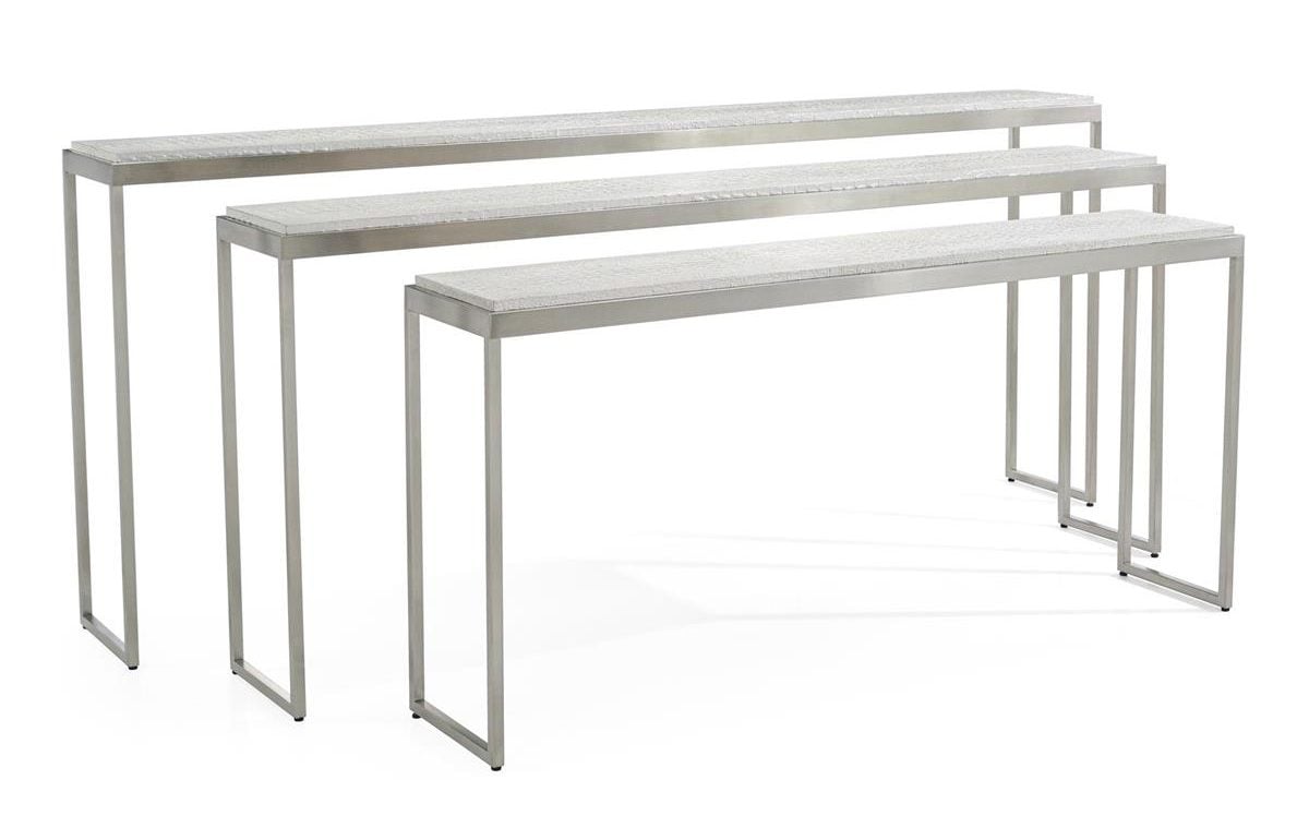 John Richard EUR-02-0350S3 Silvered Kano Nesting Tables Set of 3