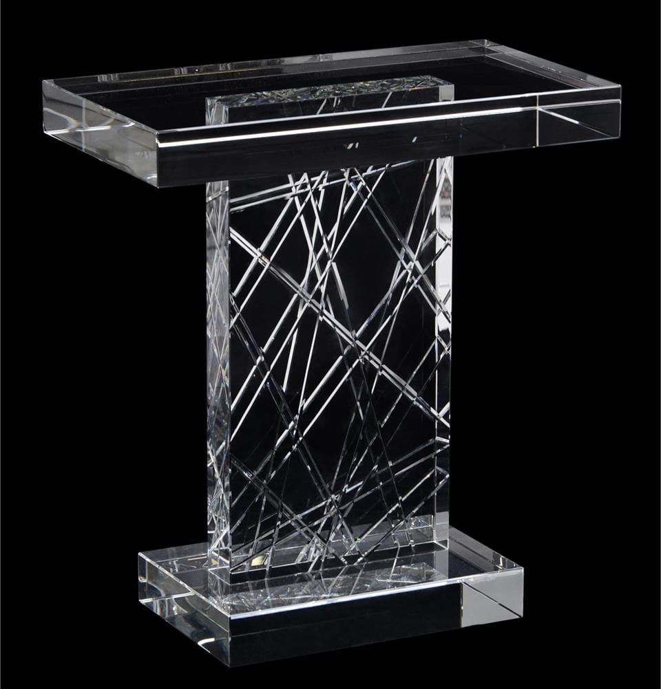 John Richard JFD-0228 Etched Crystal Accent Table