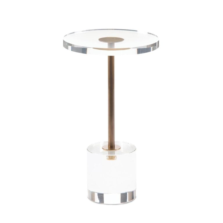 John Richard JRA-10461 Brass And Acrylic Martini Side Table