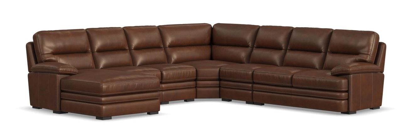 Flexsteel Furniture 1825-SECT David Pecan Leather Sectional