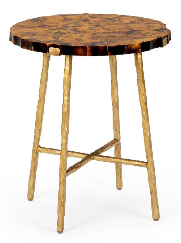 Chelsea House 384960 Brown Penshell Side Table