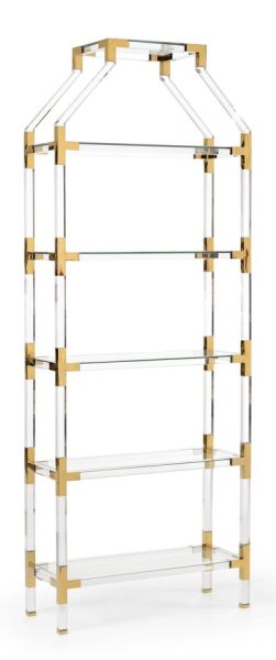 Chelsea House 384976 Gainsboro Etagere Brass