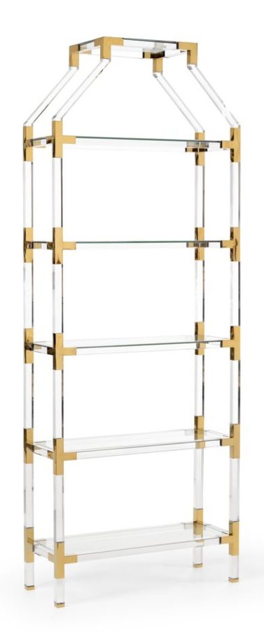 Chelsea House 384976 Gainsboro Etagere Brass Chelsea House 384976 Gainsboro Etagere Brass