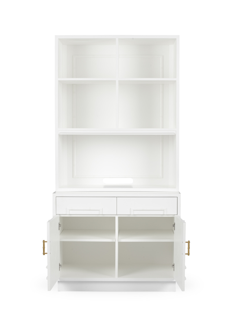 Wildwood 400051-CUSTOM Living Room Bamboo Cabinet And Etagere - Hickory ...