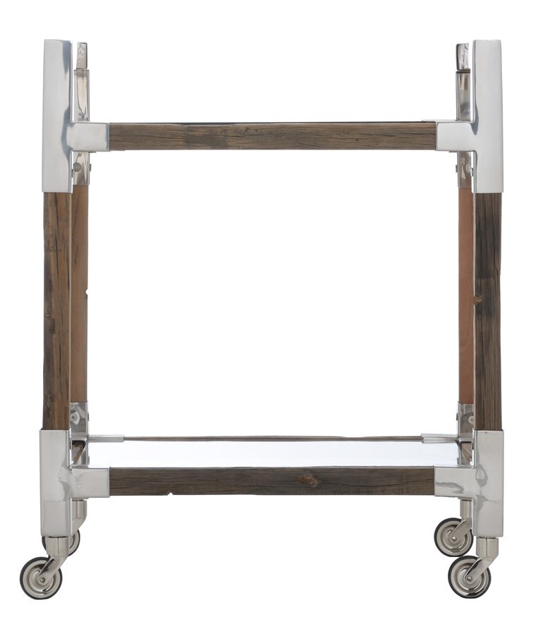 Wildwood 490616 Rustic Glam Bar Cart Small - Hickory Park Furniture
