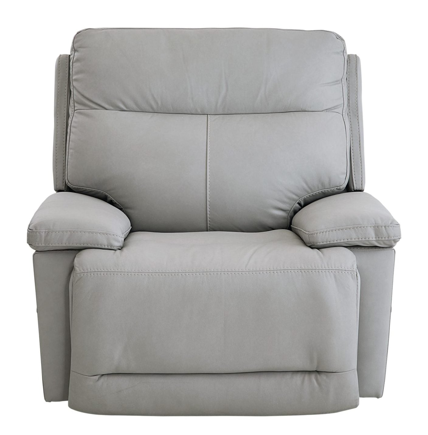 Bassett Club Level 3733-P0G Fletcher Wallsaver Power Recliner Gray Leather