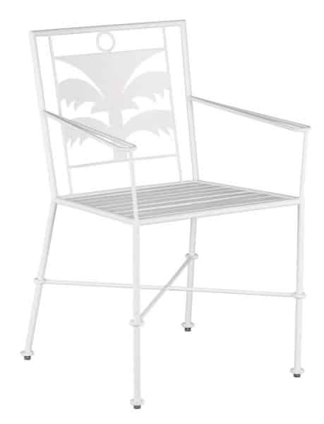 Currey and Company 4000-0165 Las Palmas White Armchair