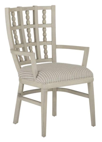 Currey and Company 7000-0712 Norene Gray Armchair Demetria Parchment