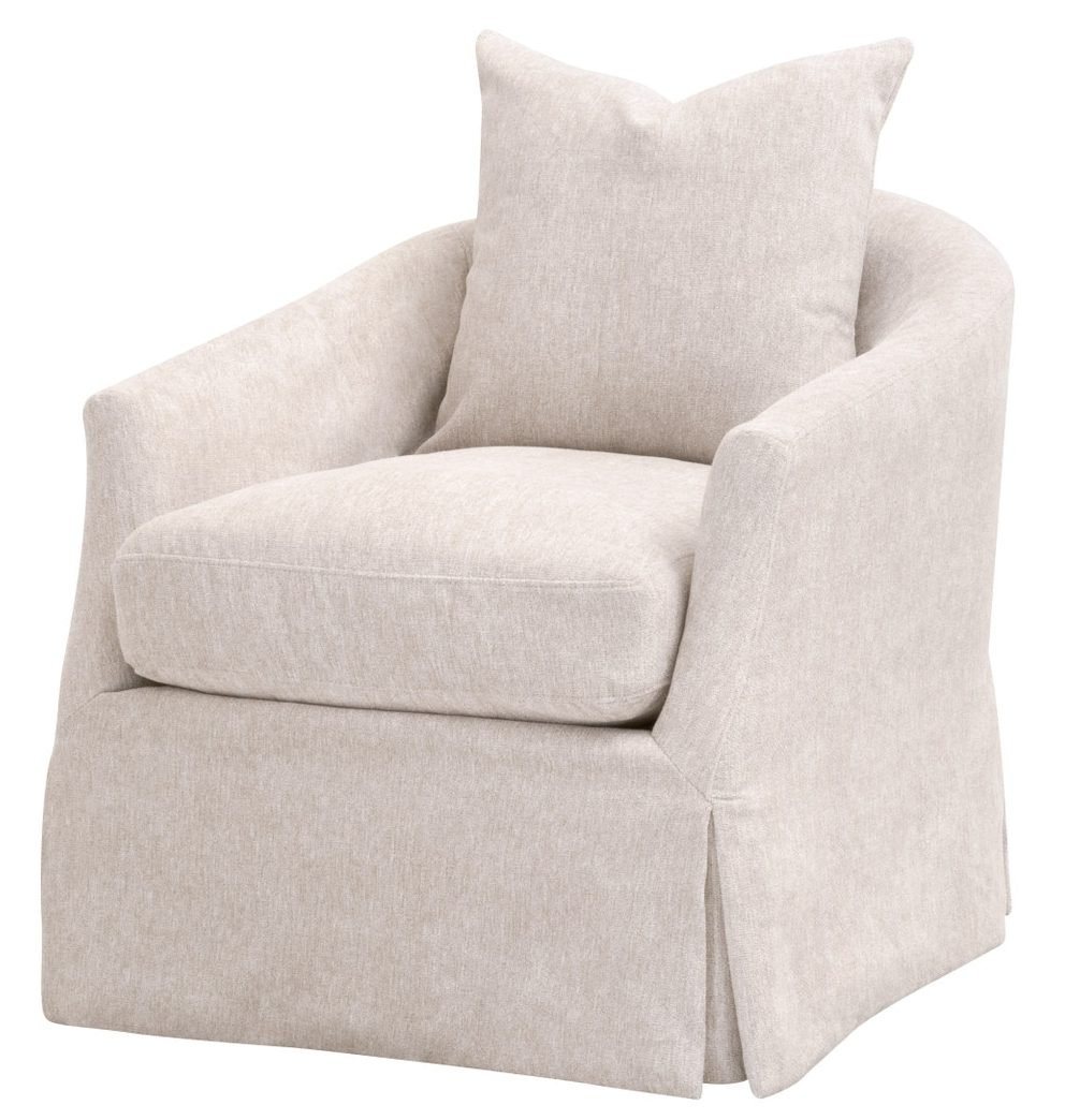 Essentials For Living 6650.LHIVO Faye Slipcover Swivel Club Chair