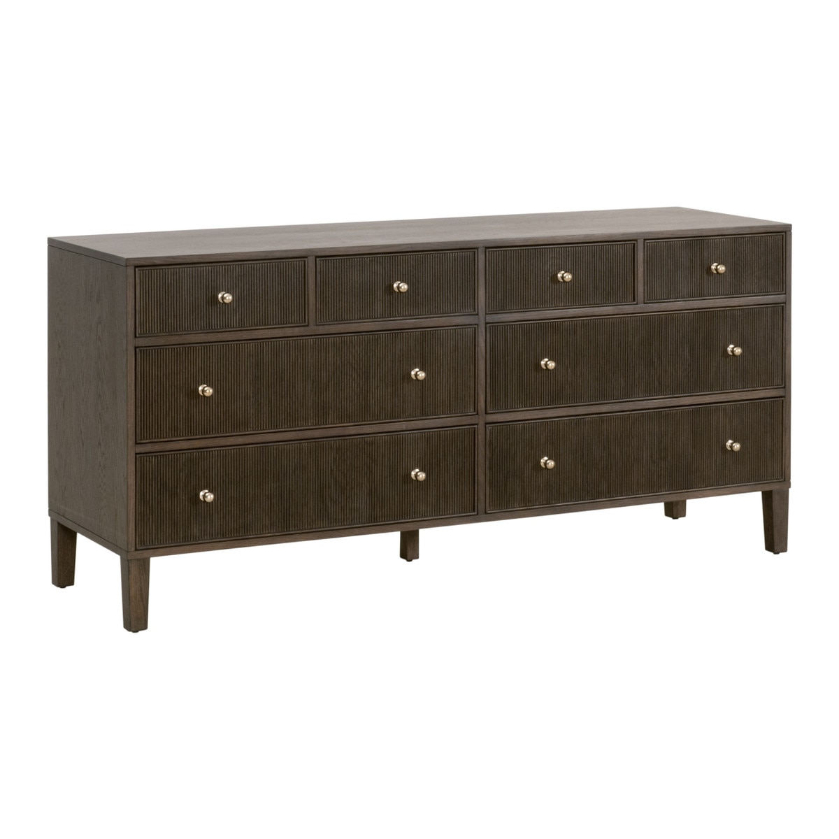 Essentials For Living 5258.DB-OAK Highland 8 Drawer Double Dresser ...