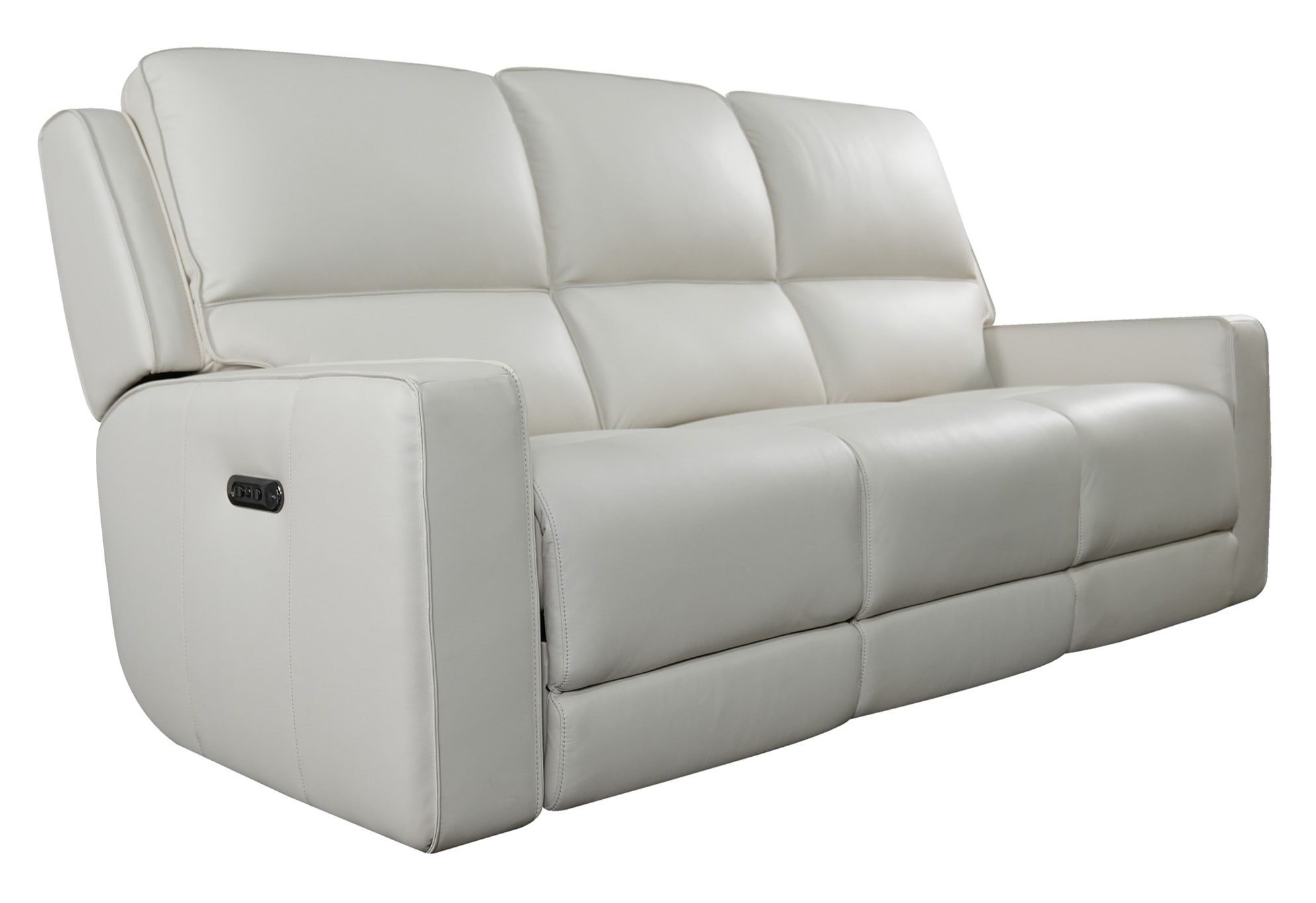 Bassett Club Level 3795-P62V Raymond Power Motion Sofa Vanilla Leather