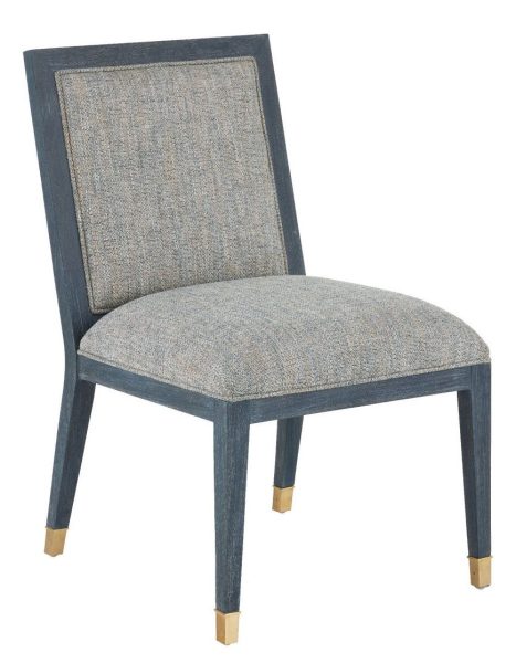 Currey and Company 7000-0872 Santos Vintage Navy Side Chair Barrett Dusk