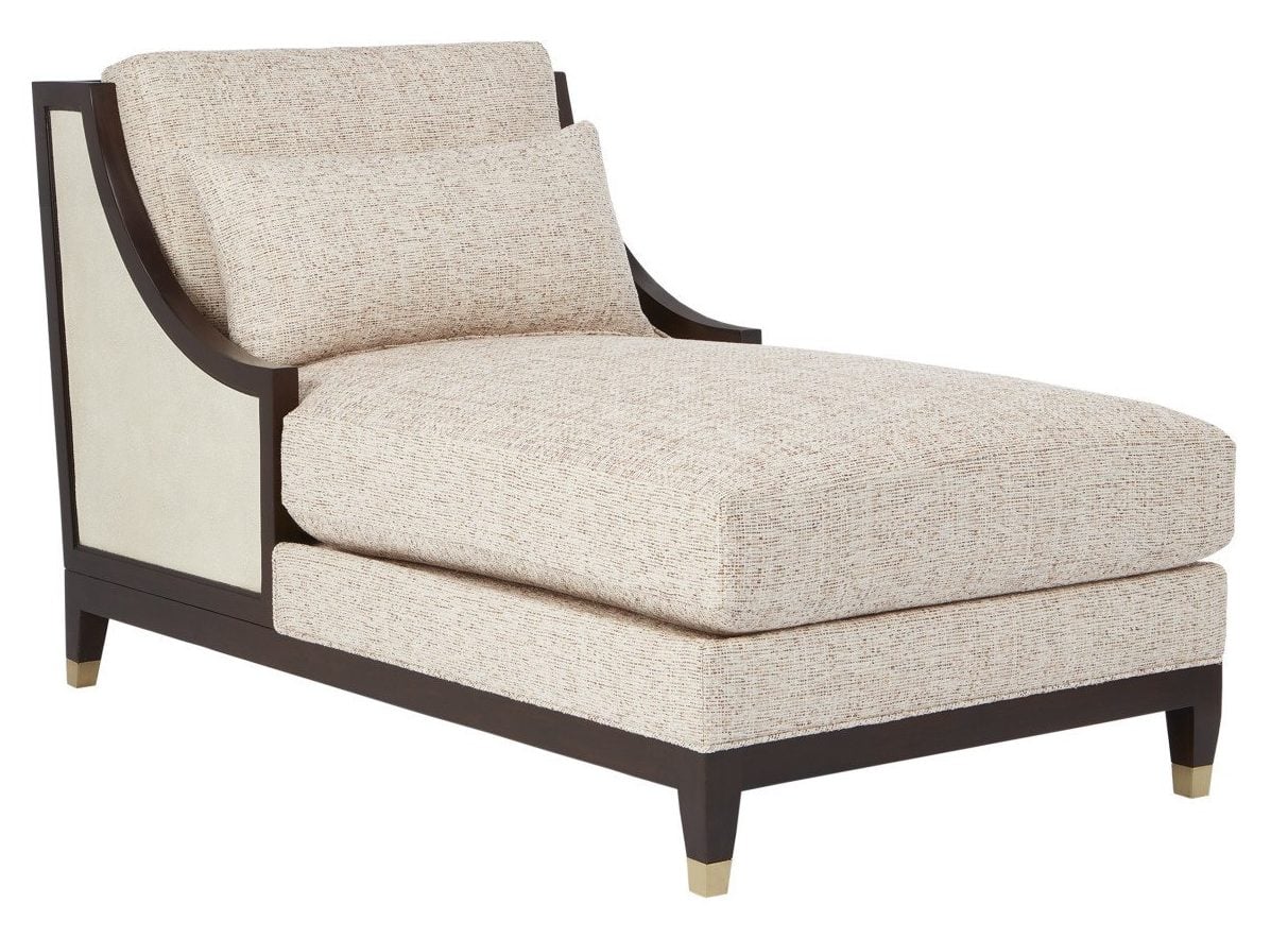 Currey and Company 7000-0442 Evie Walnut Chaise Fava Rosada